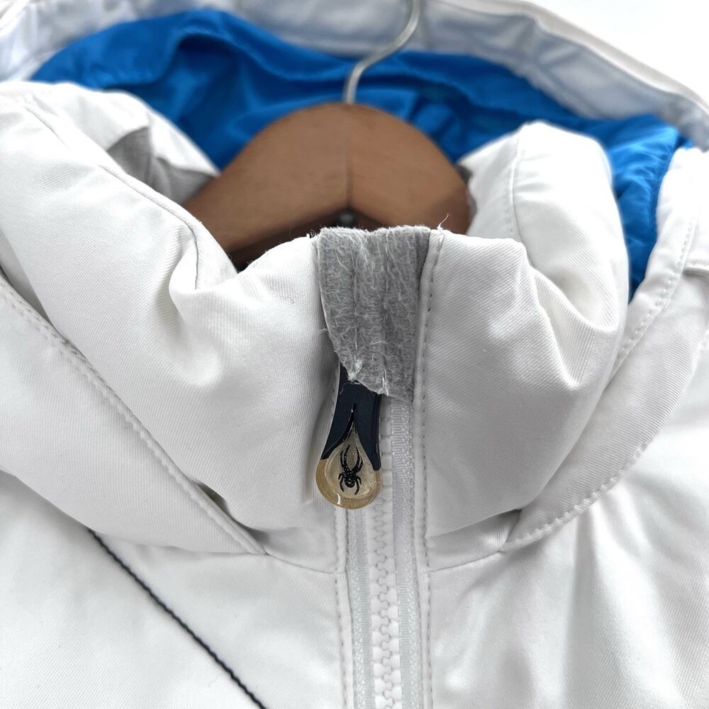Spyder White & Multi-Colored Winter Snow Ski Jacket Girls Kids Size 18 - Picture 4 of 11